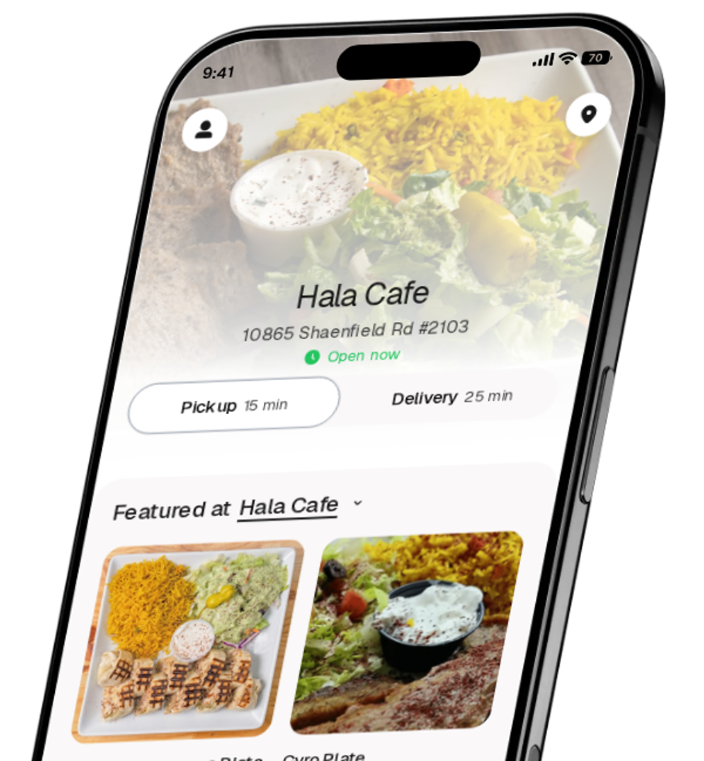 Hala Cafe app preview