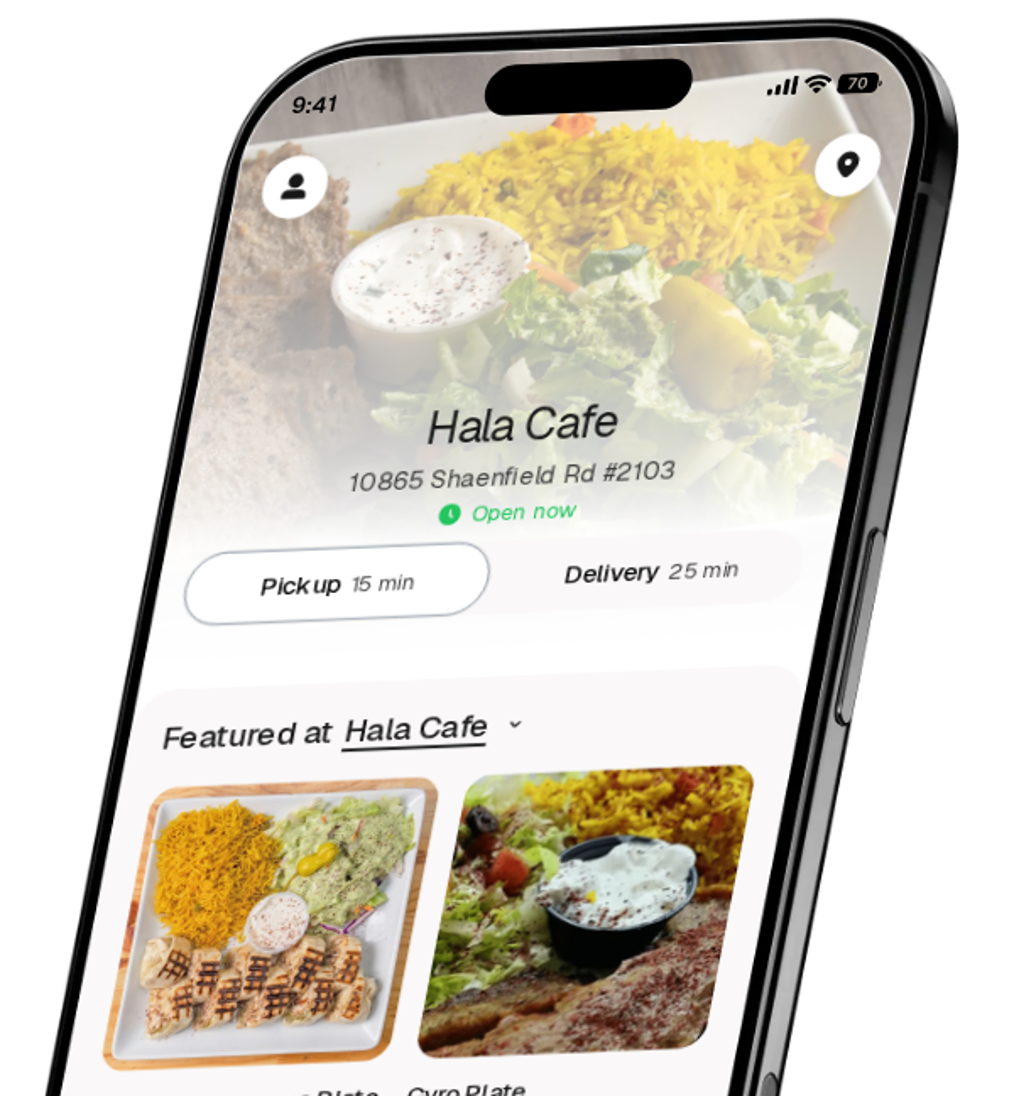 Hala Cafe app preview