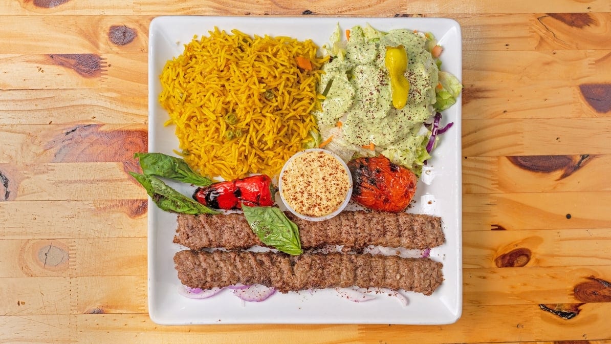 Beef Kabob Plate.